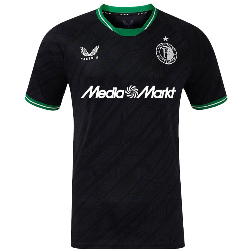 Men Football Délano Van Der Heijden #50 Black Green Away Jersey 2024/25 T-Shirt Uk