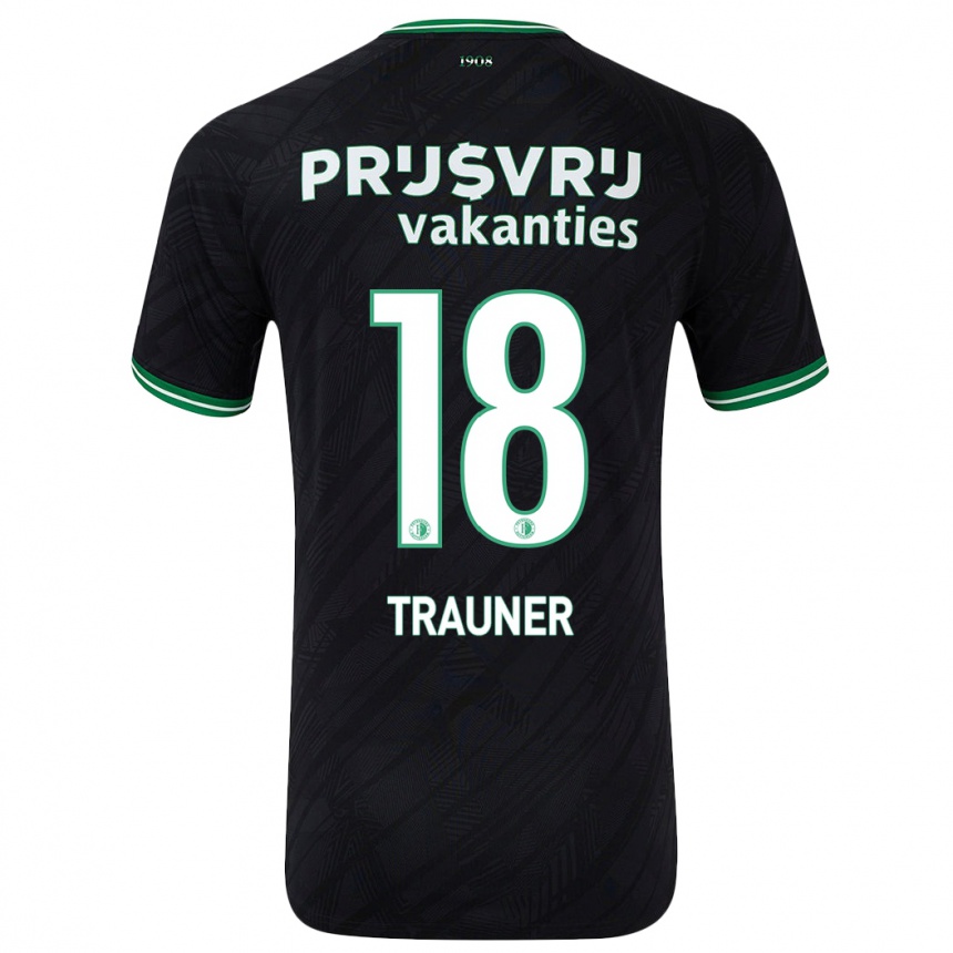 Men Football Gernot Trauner #18 Black Green Away Jersey 2024/25 T-Shirt Uk