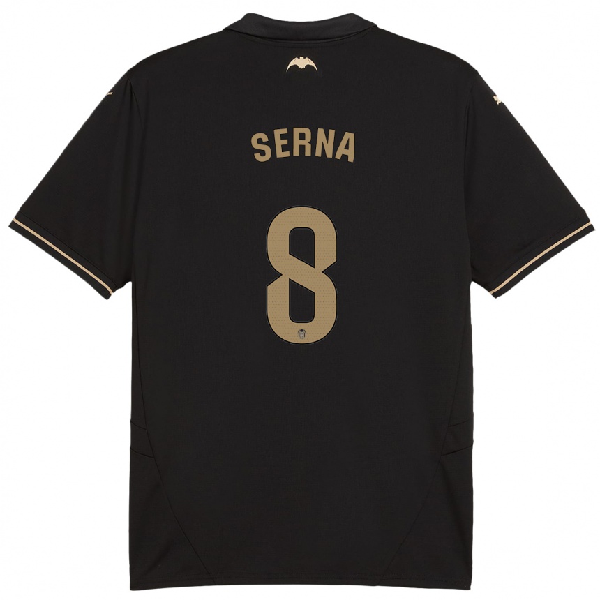 Men Football Liced Serna #8 Black Away Jersey 2024/25 T-Shirt Uk