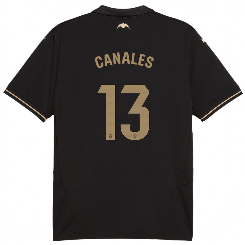 Men Football Antonia Canales #13 Black Away Jersey 2024/25 T-Shirt Uk