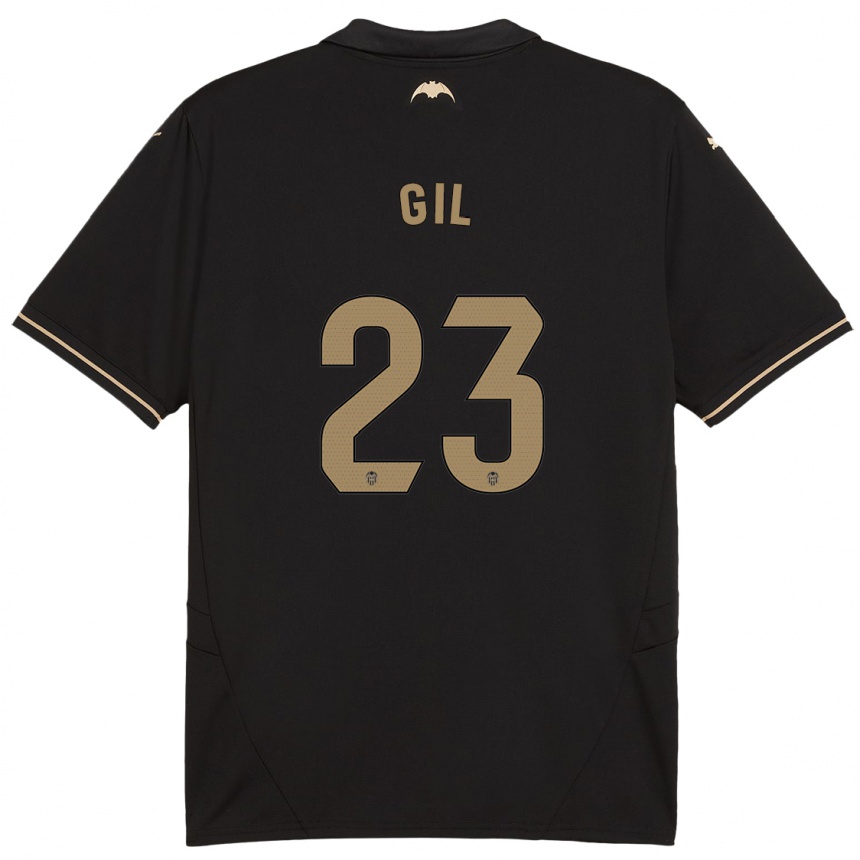 Men Football Elena Gil #23 Black Away Jersey 2024/25 T-Shirt Uk