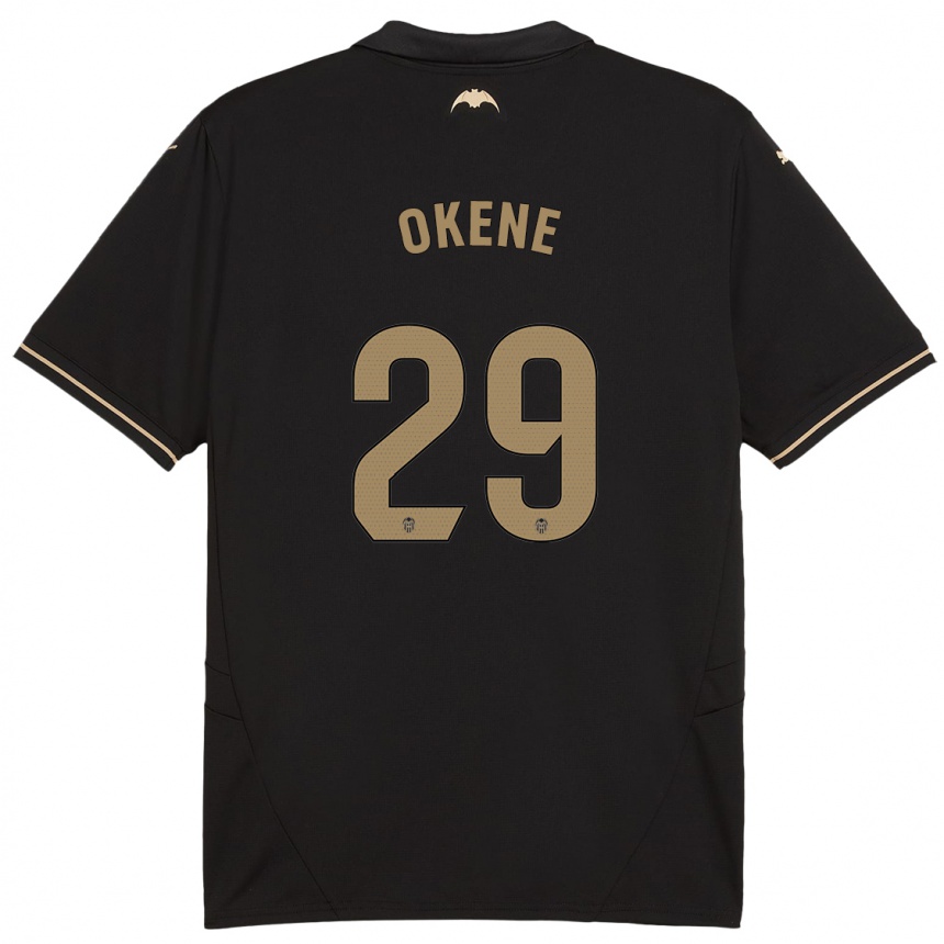 Men Football Andrea Okene #29 Black Away Jersey 2024/25 T-Shirt Uk