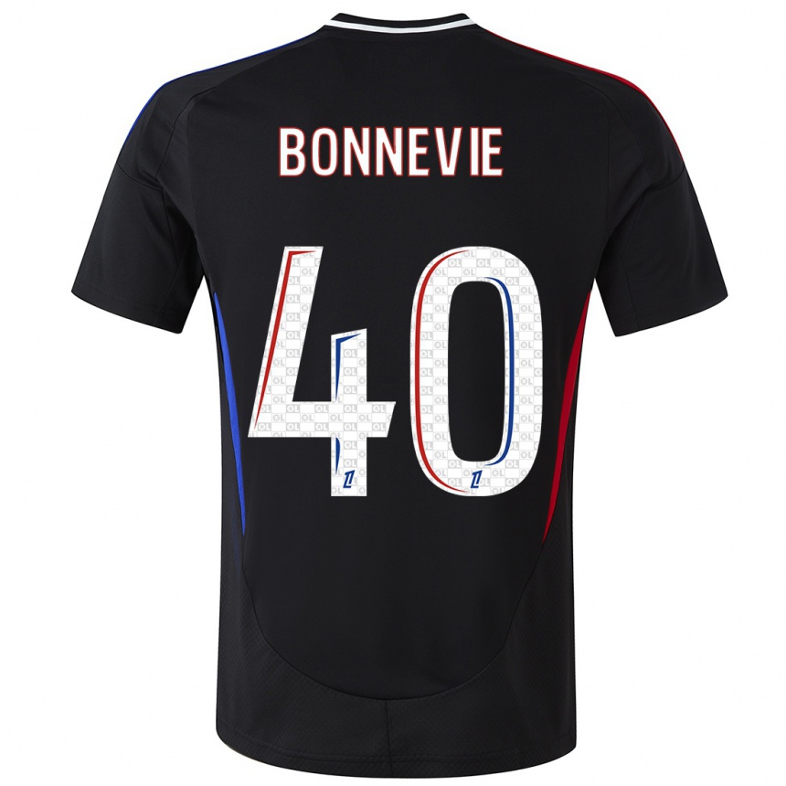 Men Football Kayne Bonnevie #40 Black Away Jersey 2024/25 T-Shirt Uk