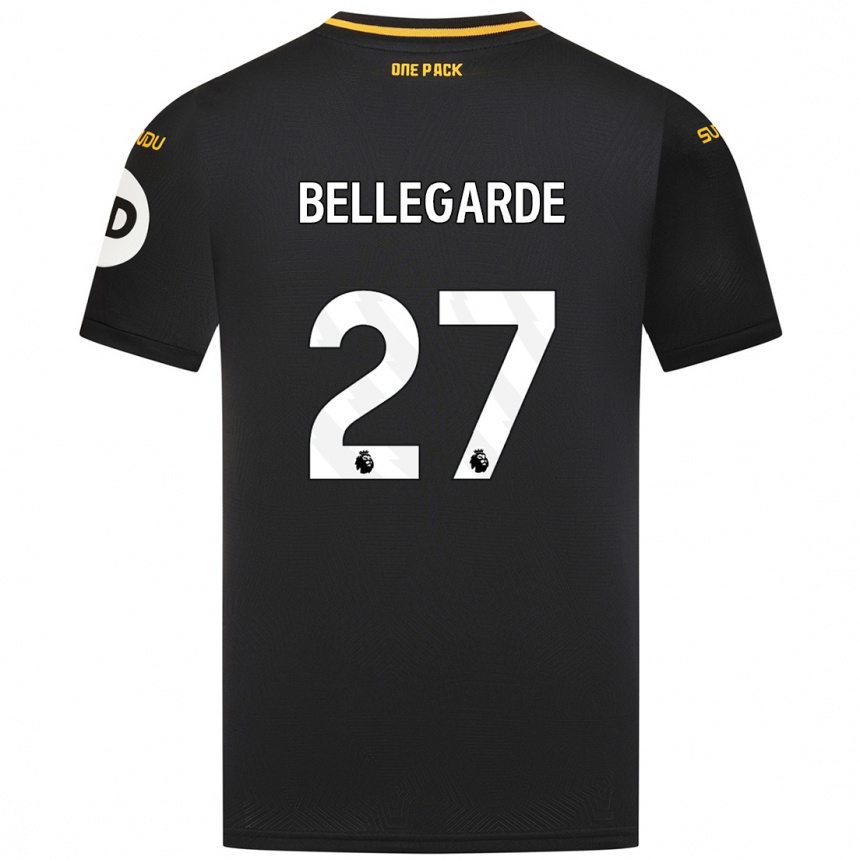 Men Football Jean-Ricner Bellegarde #27 Black Away Jersey 2024/25 T-Shirt Uk