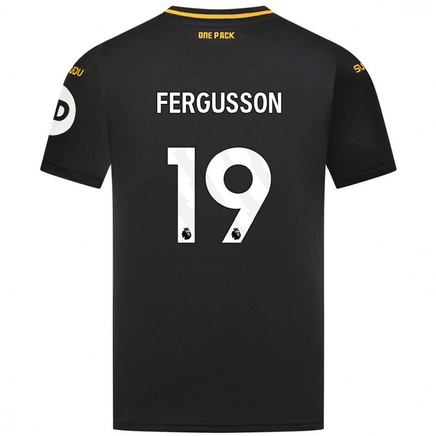 Men Football Liv Fergusson #19 Black Away Jersey 2024/25 T-Shirt Uk