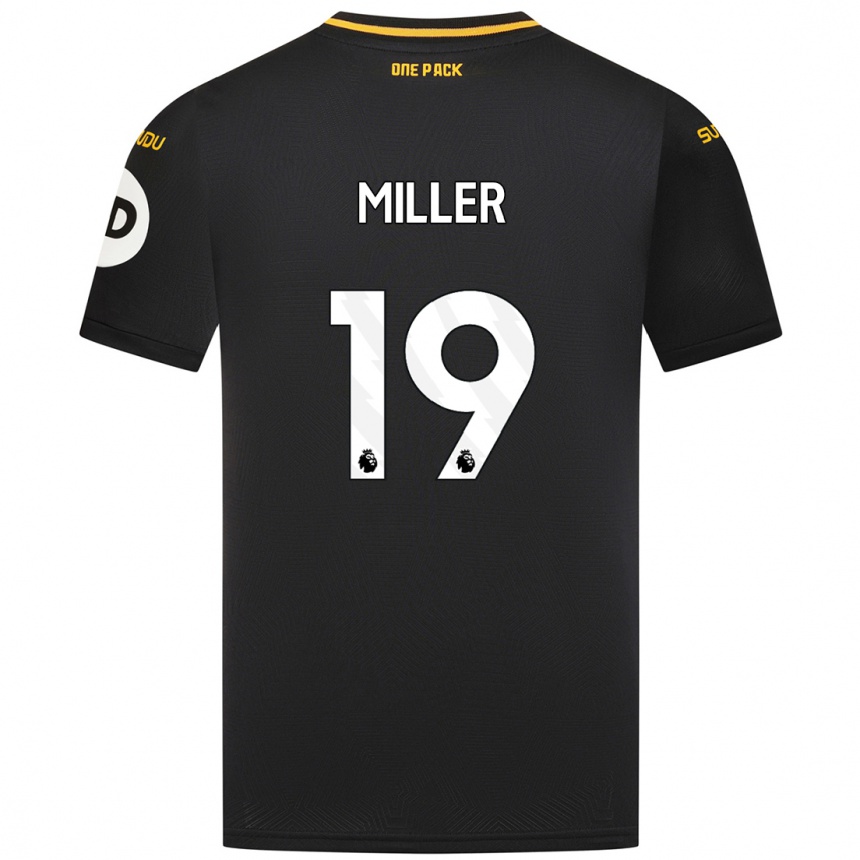 Men Football Ali Miller #19 Black Away Jersey 2024/25 T-Shirt Uk