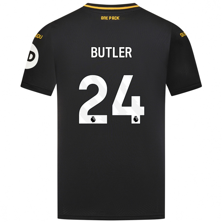 Men Football Elli Butler #24 Black Away Jersey 2024/25 T-Shirt Uk