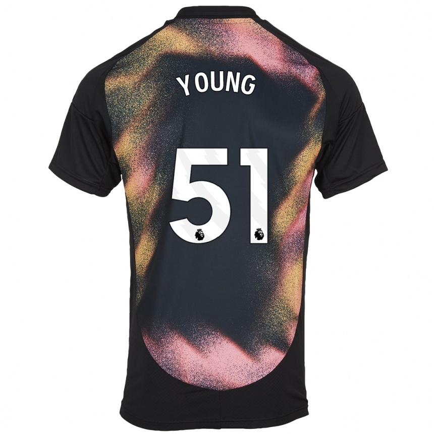 Men Football Brad Young #51 Black White Away Jersey 2024/25 T-Shirt Uk