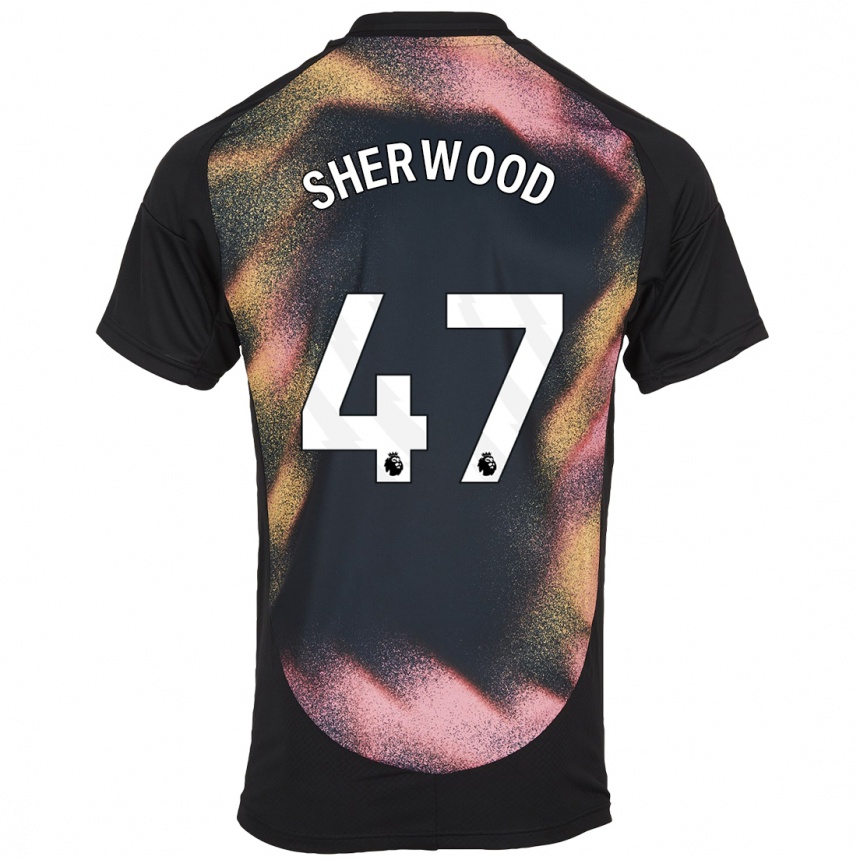 Men Football Simone Sherwood #47 Black White Away Jersey 2024/25 T-Shirt Uk