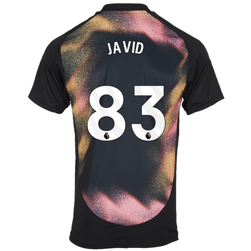 Men Football Abdullah Javid #83 Black White Away Jersey 2024/25 T-Shirt Uk