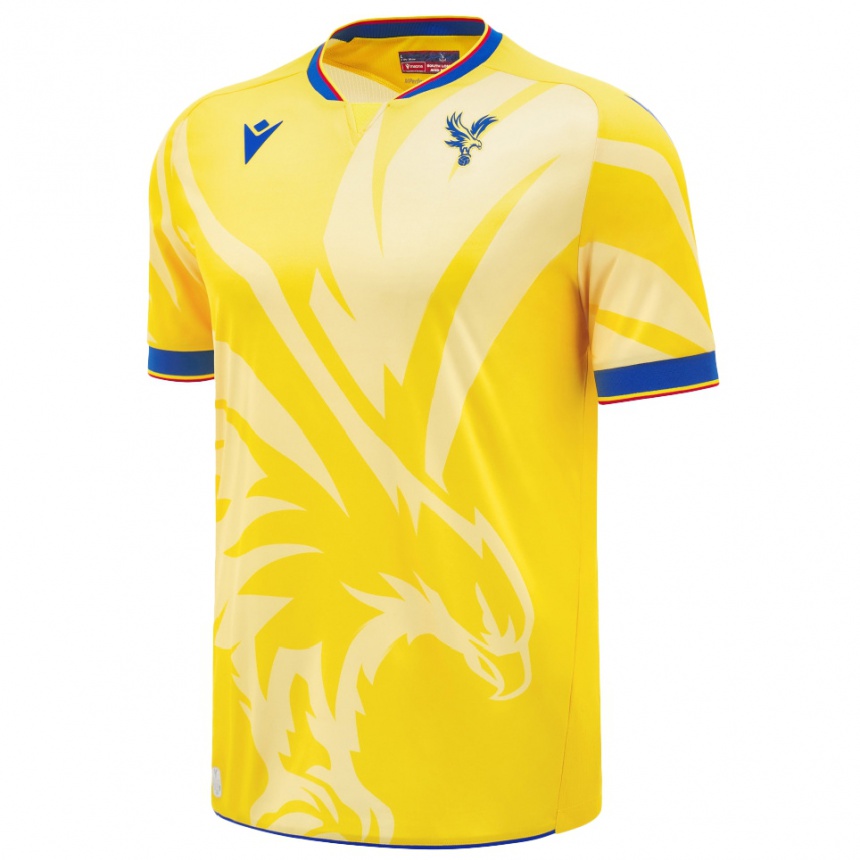 Men Football Your Name #0 Yellow Away Jersey 2024/25 T-Shirt Uk