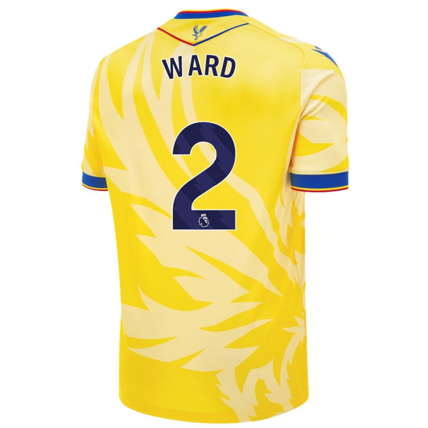 Men Football Joel Ward #2 Yellow Away Jersey 2024/25 T-Shirt Uk