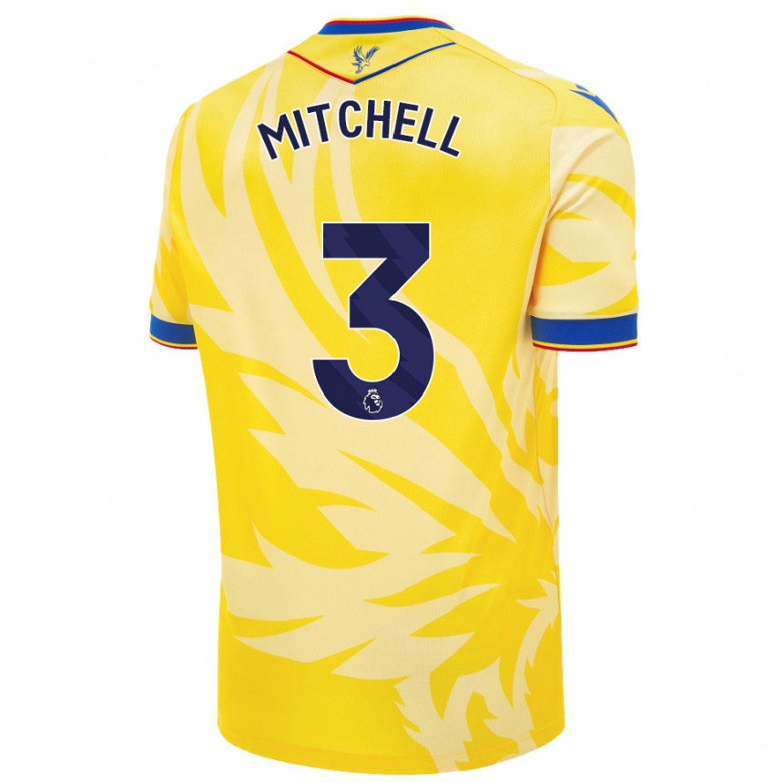 Men Football Tyrick Mitchell #3 Yellow Away Jersey 2024/25 T-Shirt Uk