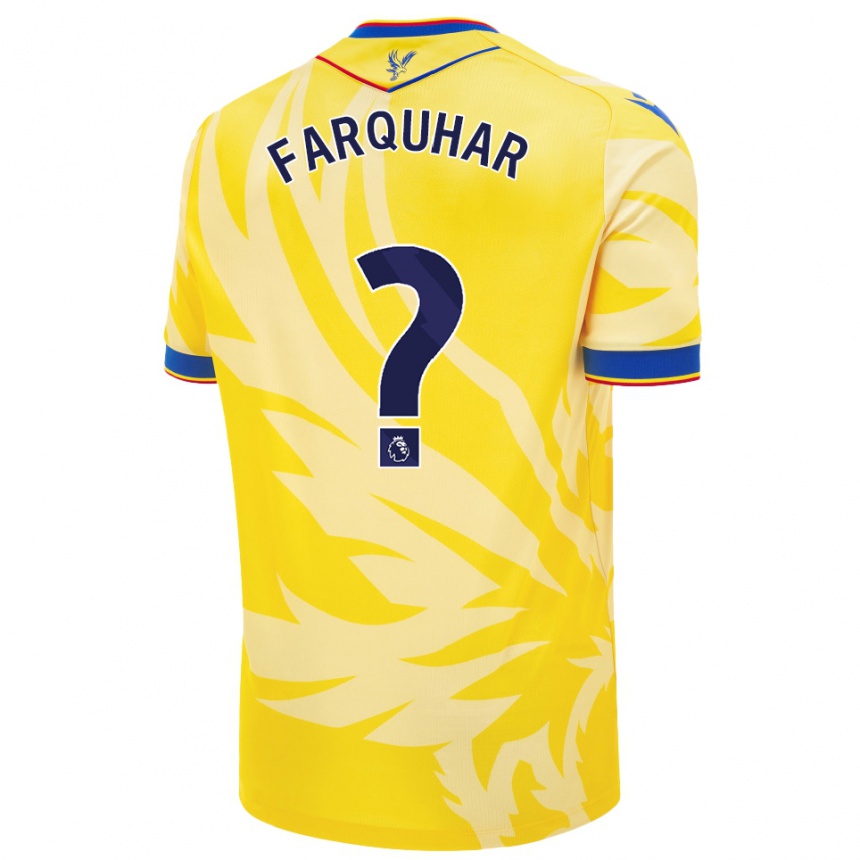 Men Football Craig Farquhar #0 Yellow Away Jersey 2024/25 T-Shirt Uk