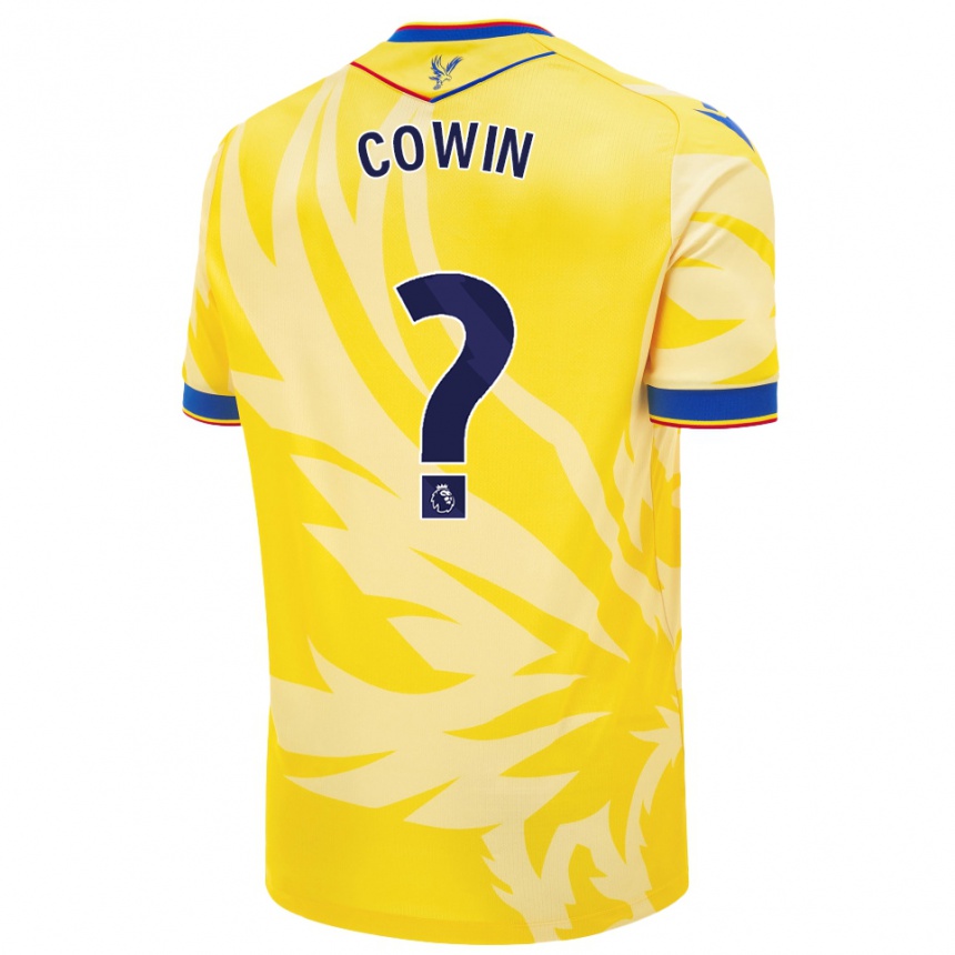 Men Football Freddie Cowin #0 Yellow Away Jersey 2024/25 T-Shirt Uk