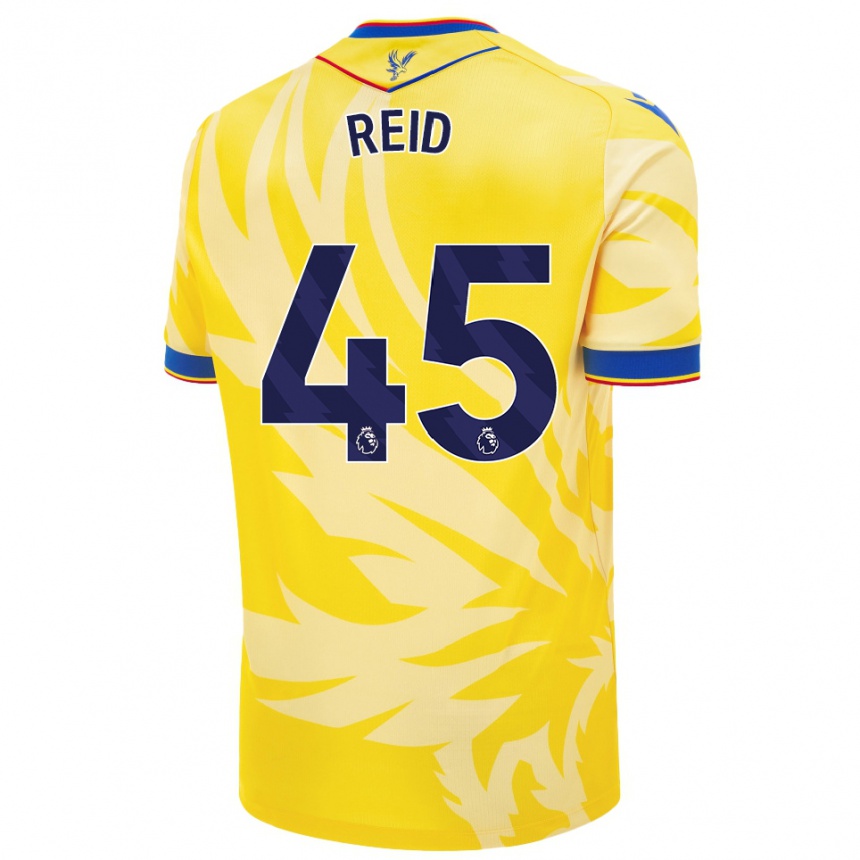 Men Football Dylan Reid #45 Yellow Away Jersey 2024/25 T-Shirt Uk