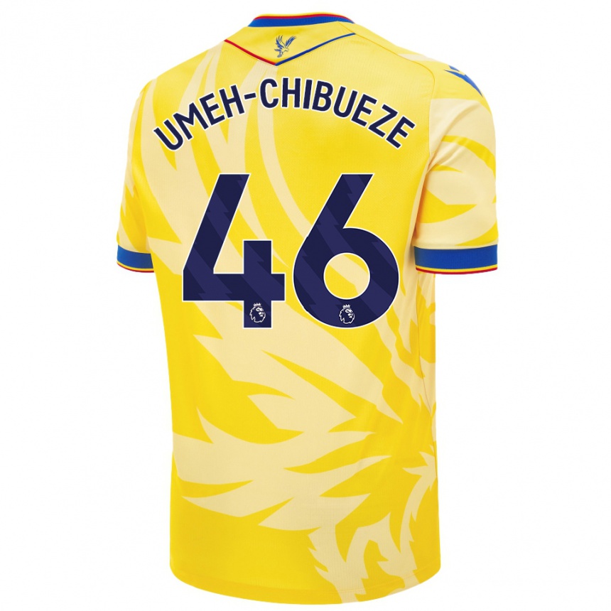 Men Football Franco Umeh-Chibueze #46 Yellow Away Jersey 2024/25 T-Shirt Uk