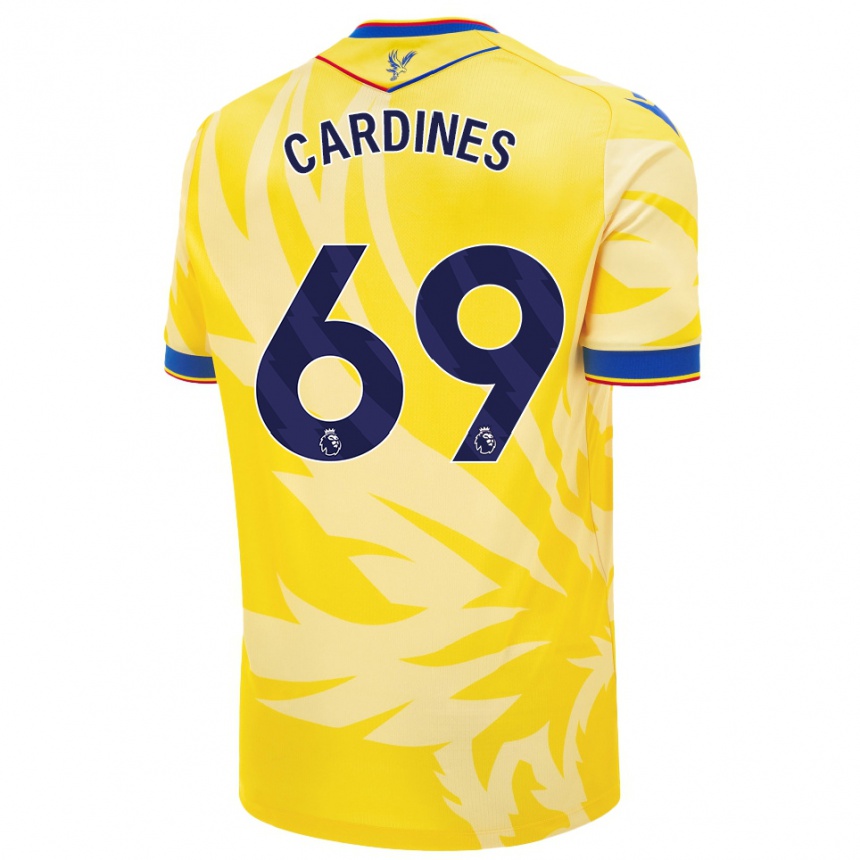 Men Football Rio Cardines #69 Yellow Away Jersey 2024/25 T-Shirt Uk