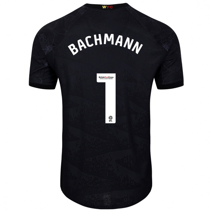 Men Football Daniel Bachmann #1 Black White Away Jersey 2024/25 T-Shirt Uk