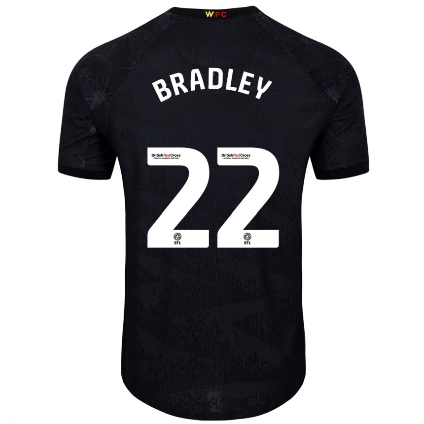 Men Football Jade Bradley #22 Black White Away Jersey 2024/25 T-Shirt Uk