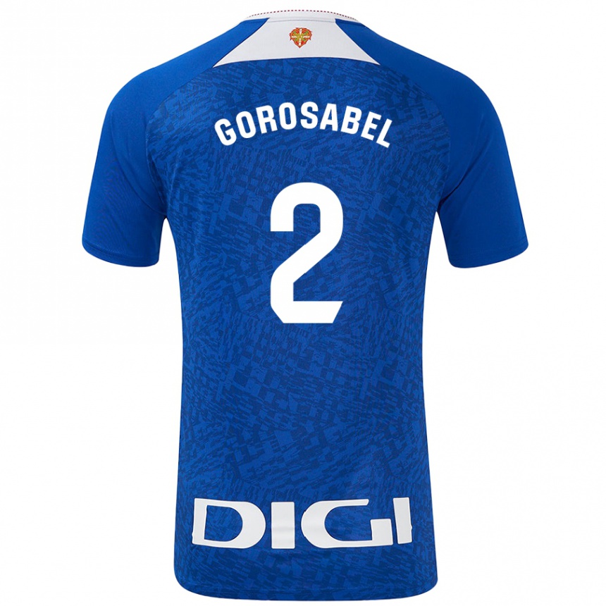 Men Football Andoni Gorosabel #2 Royal Blue Away Jersey 2024/25 T-Shirt Uk