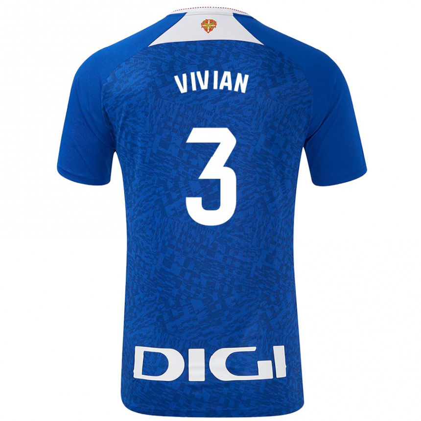 Men Football Dani Vivian #3 Royal Blue Away Jersey 2024/25 T-Shirt Uk