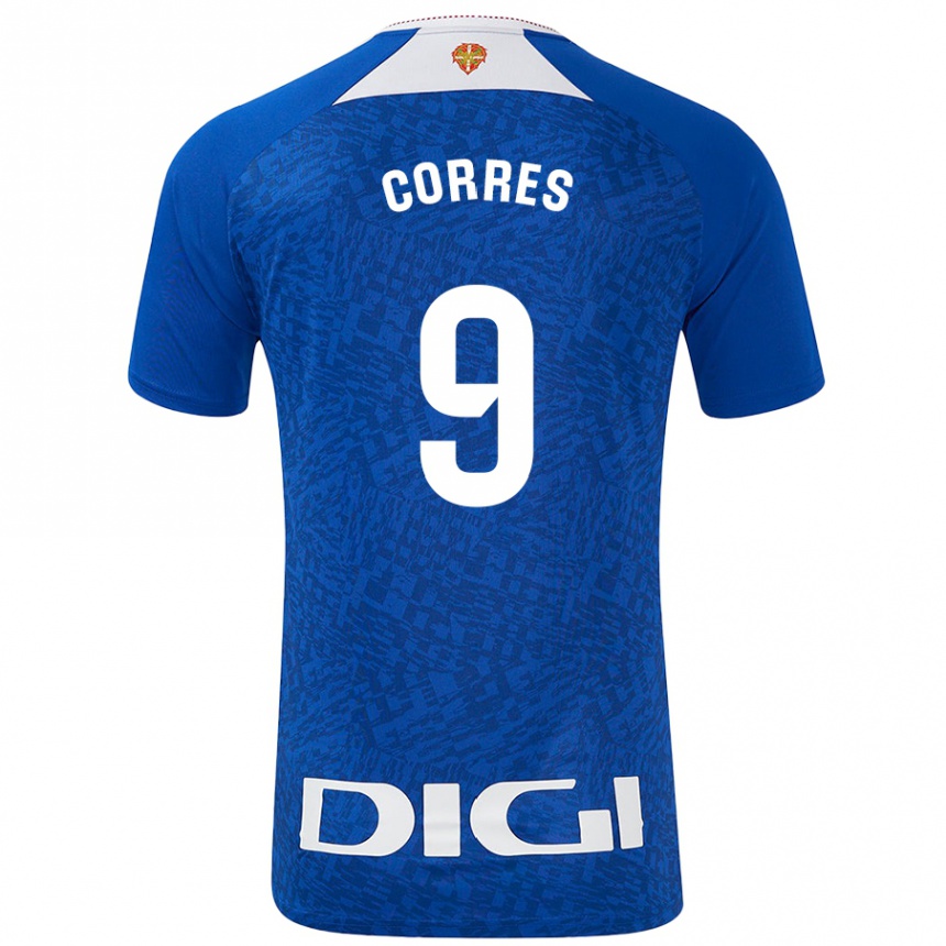 Men Football Yulema Corres #9 Royal Blue Away Jersey 2024/25 T-Shirt Uk