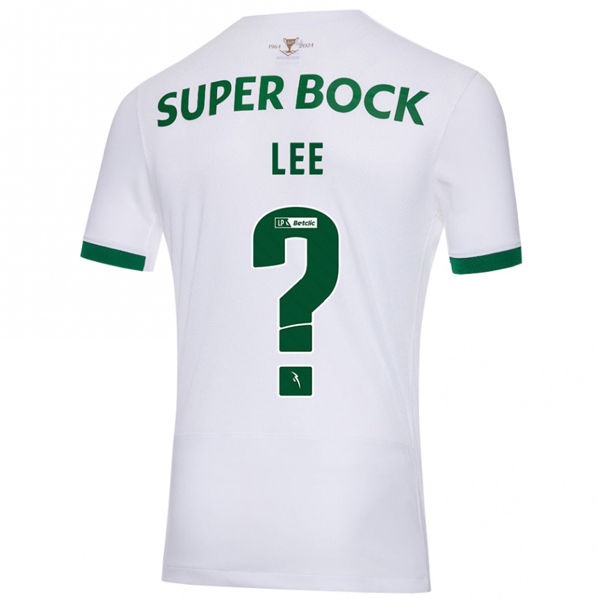 Men Football Afonso Lee #0 White Green Away Jersey 2024/25 T-Shirt Uk