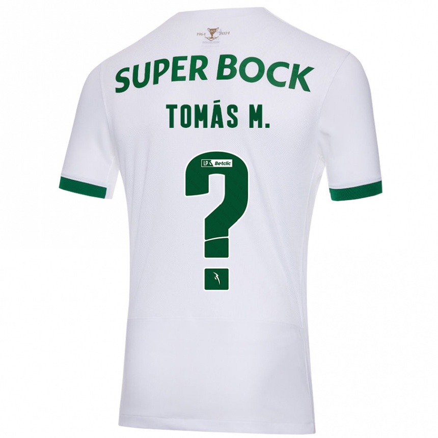 Men Football Tomás Mendes #0 White Green Away Jersey 2024/25 T-Shirt Uk