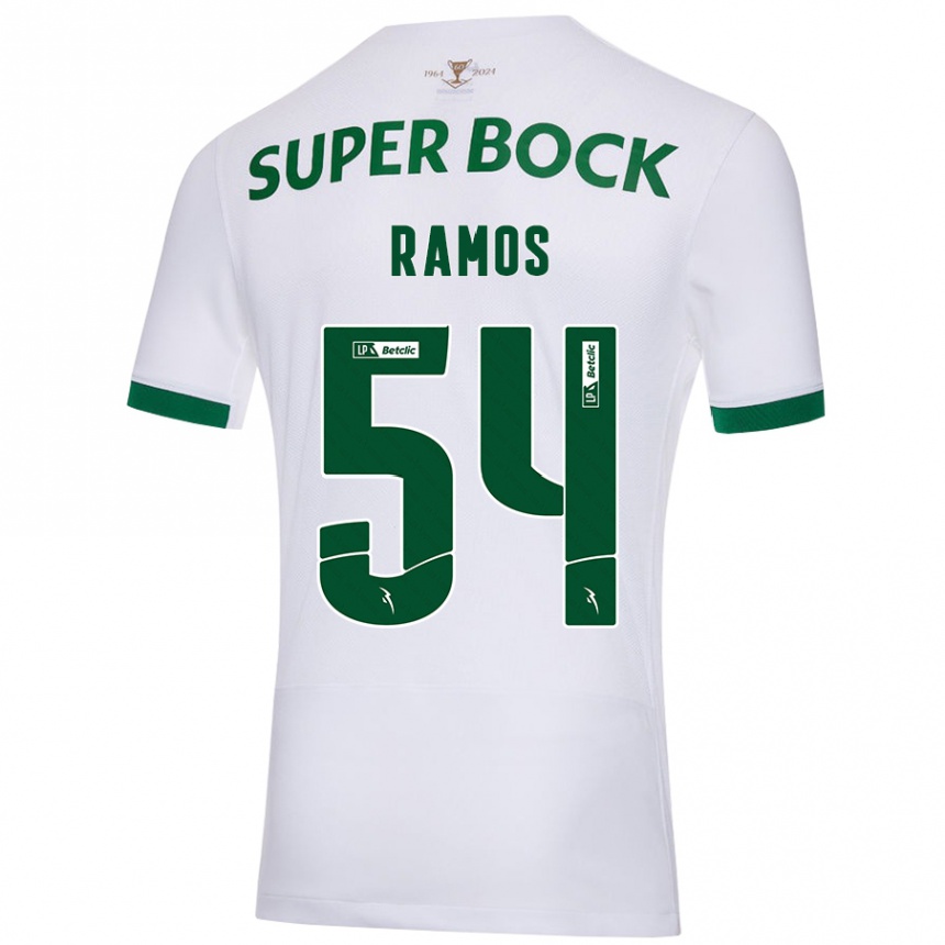 Men Football Bruno Ramos #54 White Green Away Jersey 2024/25 T-Shirt Uk