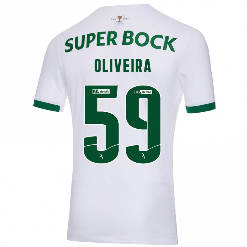 Men Football Kauã Oliveira #59 White Green Away Jersey 2024/25 T-Shirt Uk