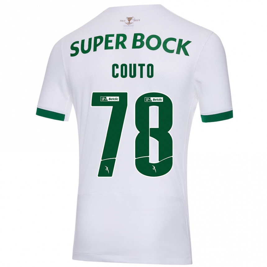 Men Football Mauro Couto #78 White Green Away Jersey 2024/25 T-Shirt Uk