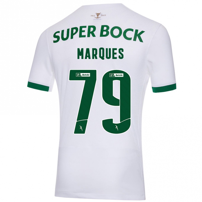 Men Football Rodrigo Marquês #79 White Green Away Jersey 2024/25 T-Shirt Uk