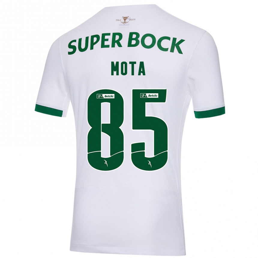 Men Football Rafael Mota #85 White Green Away Jersey 2024/25 T-Shirt Uk