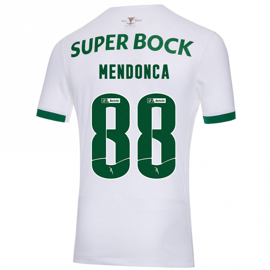 Men Football Manuel Mendonça #88 White Green Away Jersey 2024/25 T-Shirt Uk