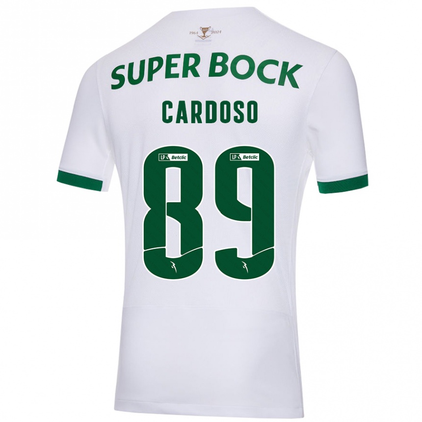 Men Football Nilton Cardoso #89 White Green Away Jersey 2024/25 T-Shirt Uk