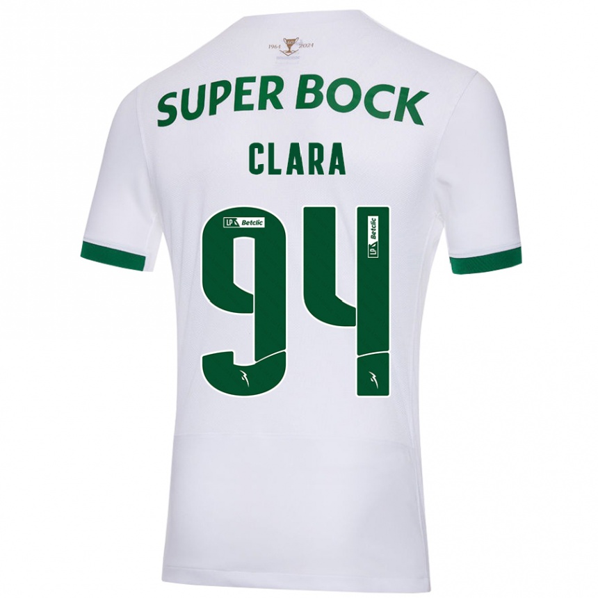 Men Football Diogo Clara #94 White Green Away Jersey 2024/25 T-Shirt Uk