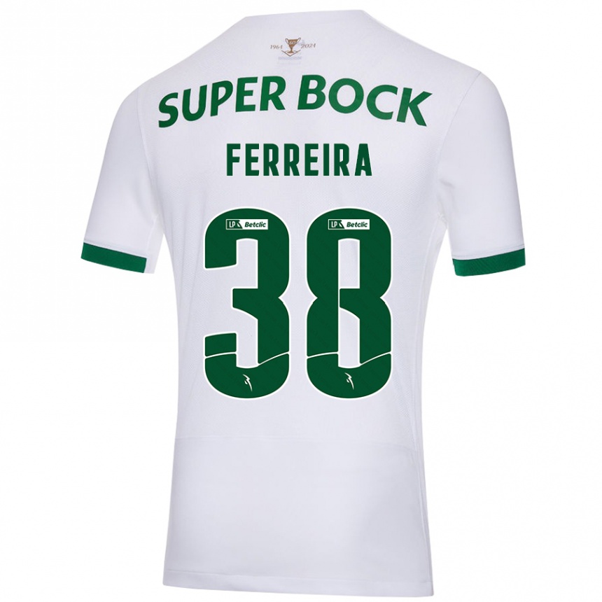 Men Football Marta Ferreira #38 White Green Away Jersey 2024/25 T-Shirt Uk