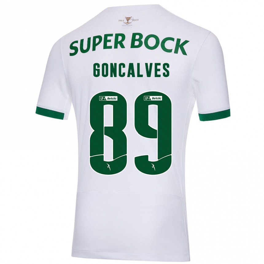 Men Football André Gonçalves #89 White Green Away Jersey 2024/25 T-Shirt Uk