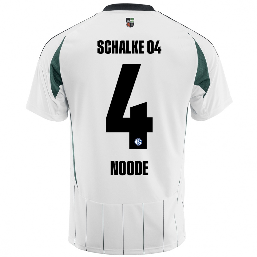 Men Football Steve Noode #4 White Green Away Jersey 2024/25 T-Shirt Uk