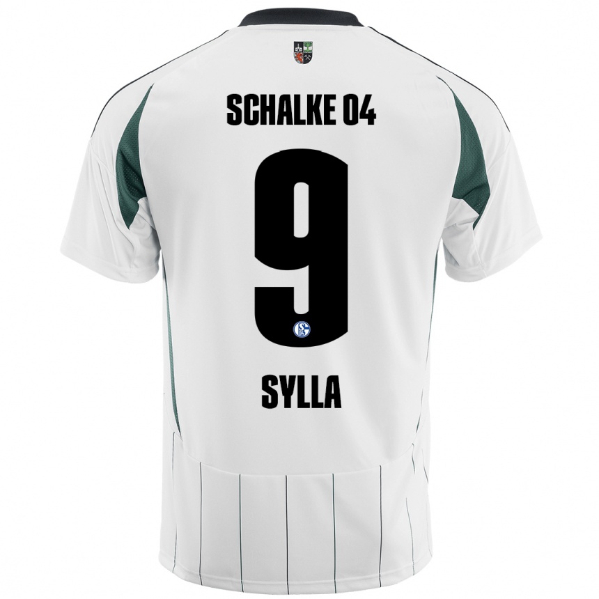 Men Football Moussa Sylla #9 White Green Away Jersey 2024/25 T-Shirt Uk