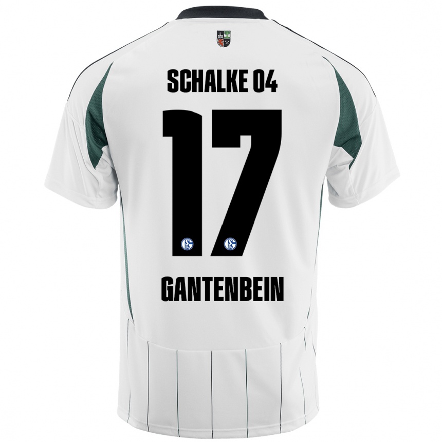 Men Football Adrian Gantenbein #17 White Green Away Jersey 2024/25 T-Shirt Uk