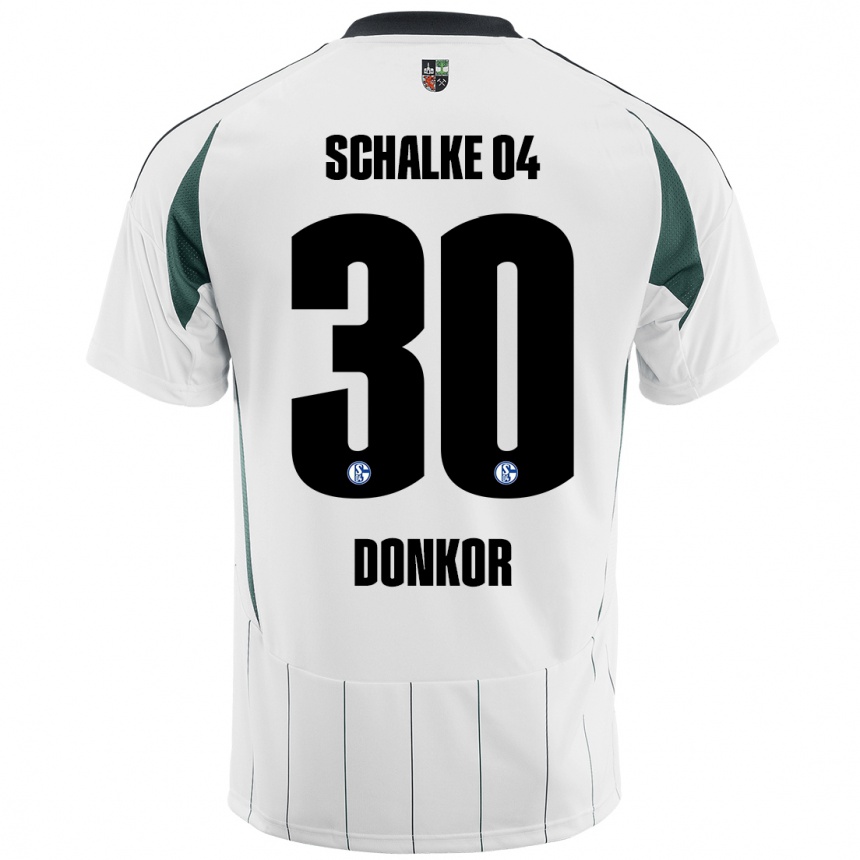 Men Football Anton Donkor #30 White Green Away Jersey 2024/25 T-Shirt Uk