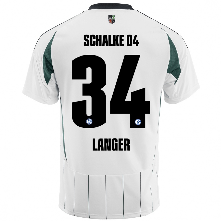 Men Football Michael Langer #34 White Green Away Jersey 2024/25 T-Shirt Uk