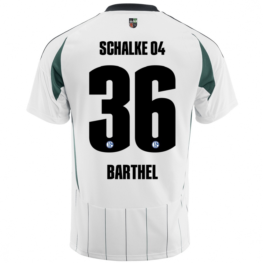 Men Football Niklas Barthel #36 White Green Away Jersey 2024/25 T-Shirt Uk