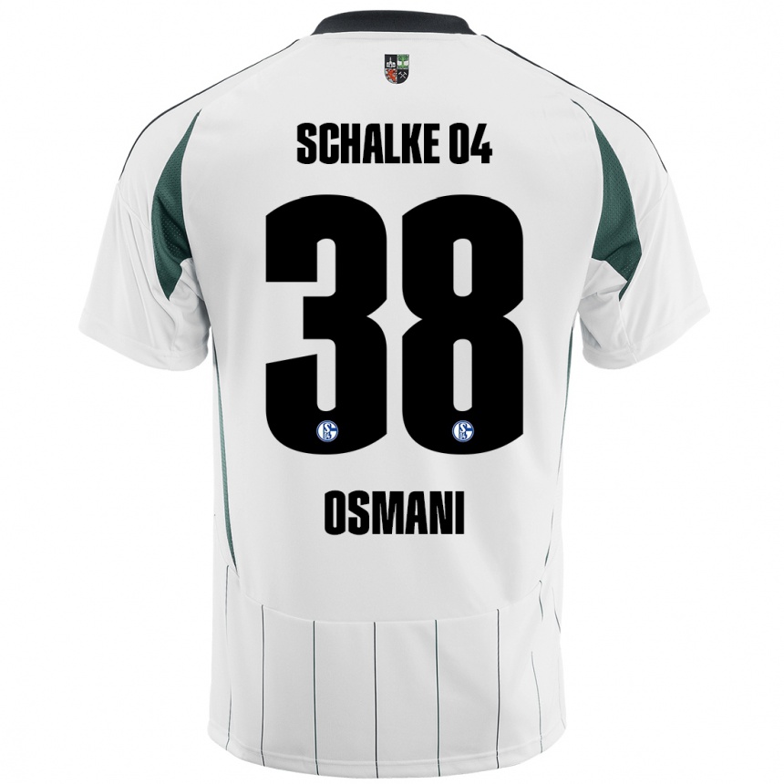 Men Football Tristan Osmani #38 White Green Away Jersey 2024/25 T-Shirt Uk