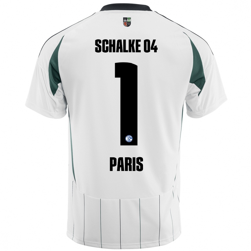 Men Football Julius Paris #1 White Green Away Jersey 2024/25 T-Shirt Uk