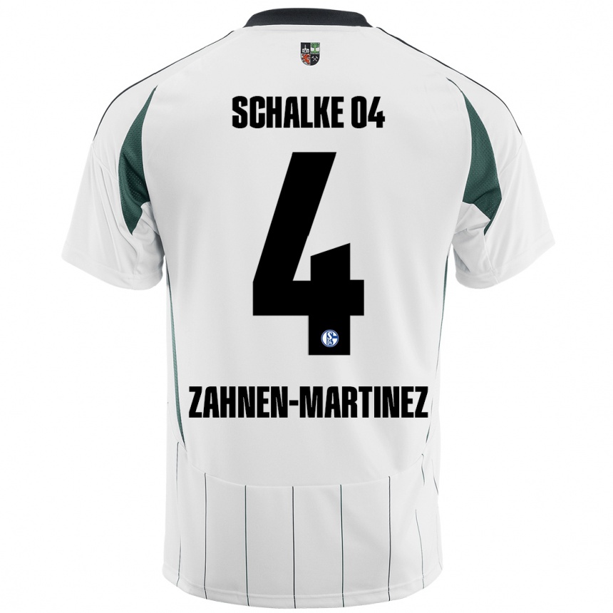 Men Football Pablo Zahnen-Martinez #4 White Green Away Jersey 2024/25 T-Shirt Uk