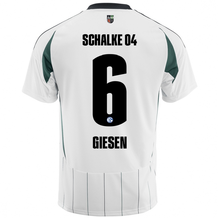 Men Football Tim Giesen #6 White Green Away Jersey 2024/25 T-Shirt Uk