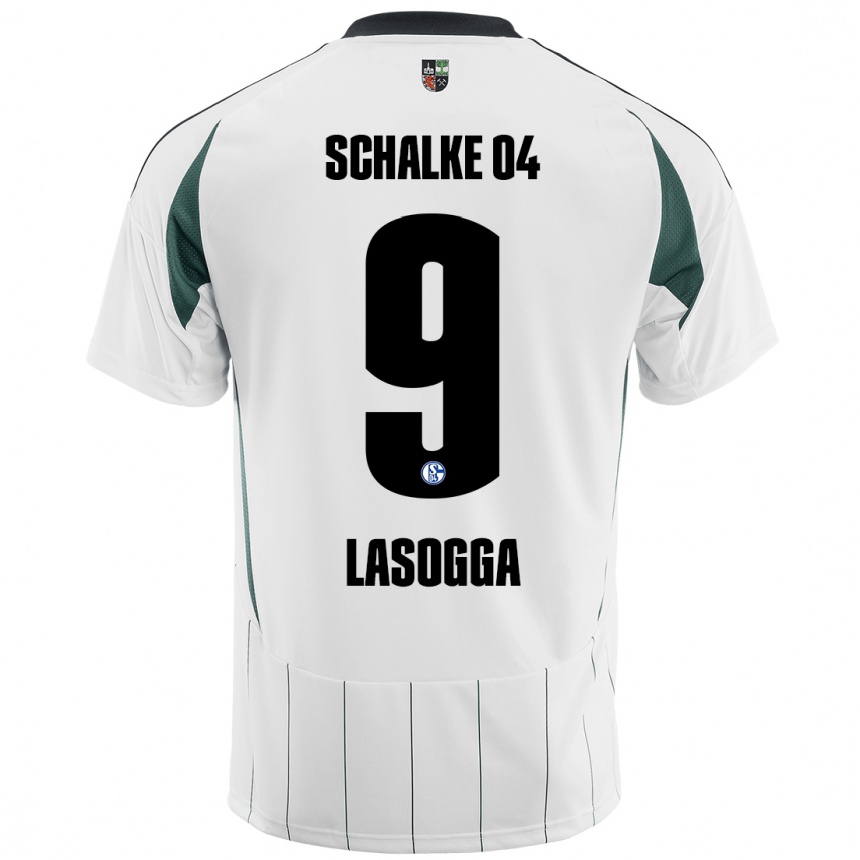 Men Football Pierre-Michel Lasogga #9 White Green Away Jersey 2024/25 T-Shirt Uk